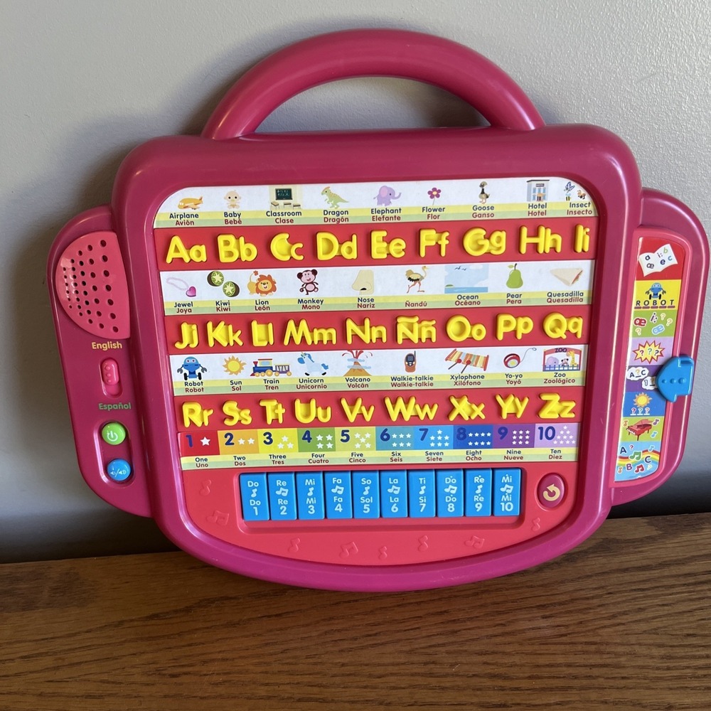 Kid Connection Touch & Learn Board Toy English Spanish Pink TESTED WORKS